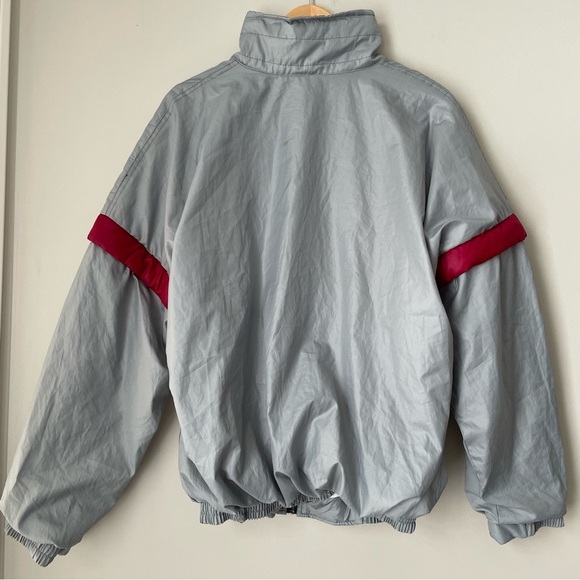 Vtg REEBOK Removable Sleeves Windbreaker Jacket Size Large 80s - Picture 5 of 15